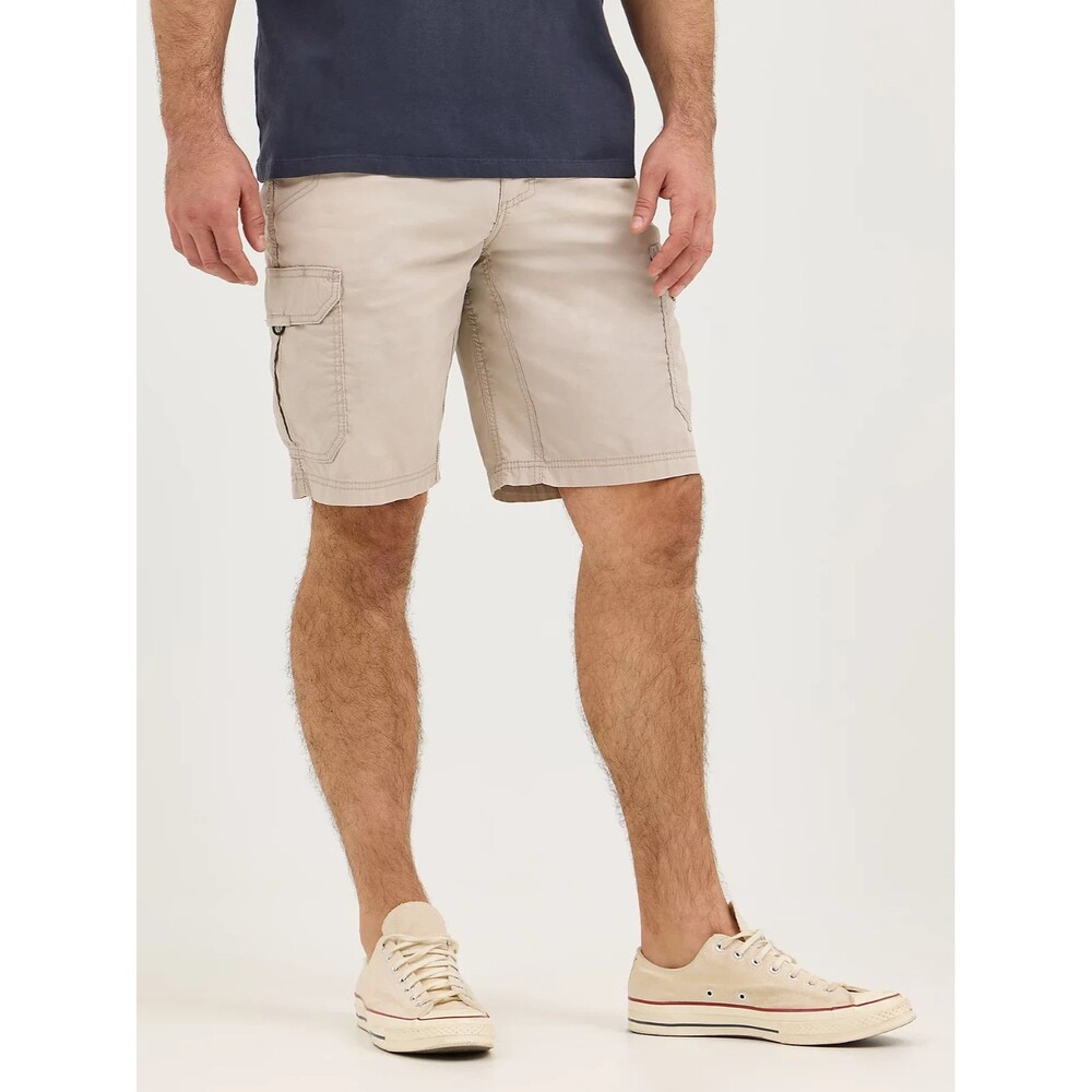 Lee Extreme Motion Crossroad Cargo Shorts Mens 42 Stone Stretch NEW